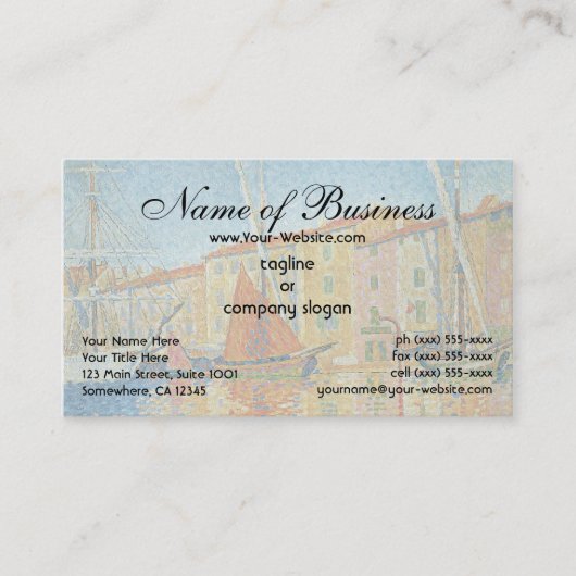 The Red Buoy (La Bouée Rouge) van Paul Signac Visitekaartje (Voorkant)