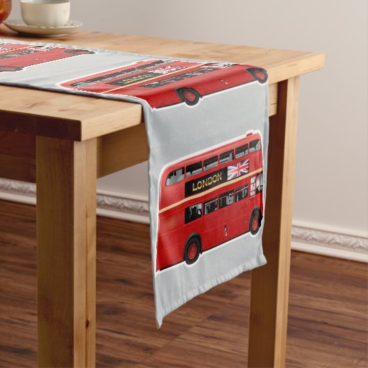 The Red Double-Decker London Bus Korte Tafelloper (Voorbeeld)