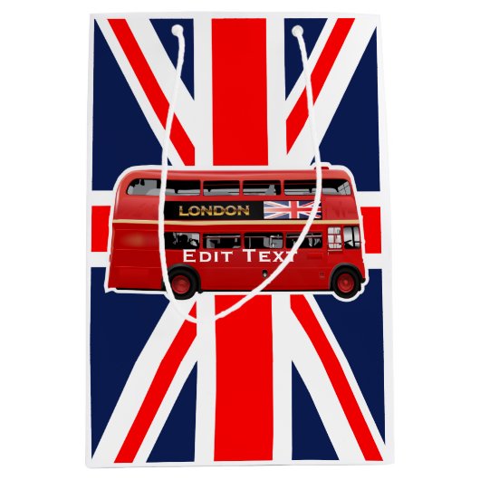 The Red Double-Decker London Bus Medium Cadeauzakje (Voorkant)