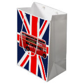 The Red Double-Decker London Bus Medium Cadeauzakje (Voorkant Gekanteld)