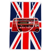 The Red Double-Decker London Bus Medium Cadeauzakje (Achterkant)