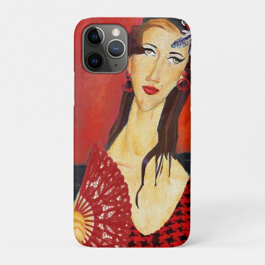 The Red Fan (based on Modigliani's painting) Case-Mate iPhone Case (Achterkant)