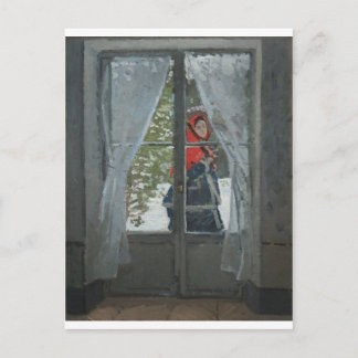 The Red Kerchief, portret van mevrouw Monet (1873) Briefkaart