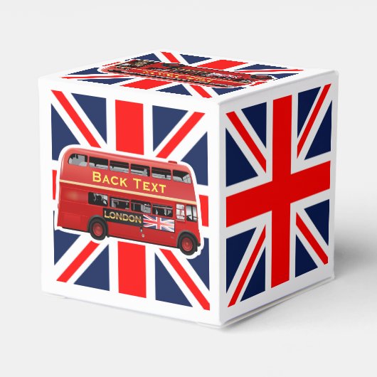 The Red London Bus Bedankdoosjes (Achterkant)