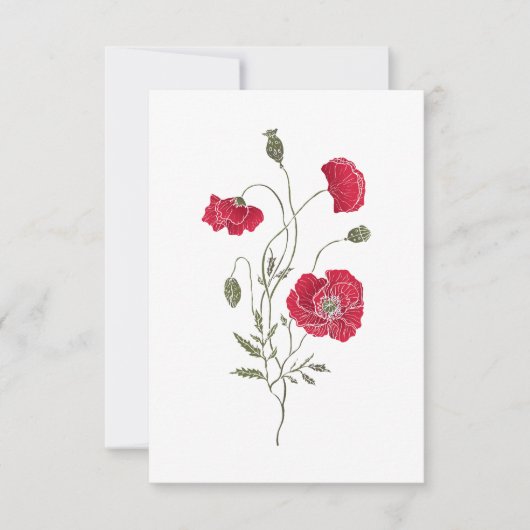 The Red Poppie Kaart (Voorkant)
