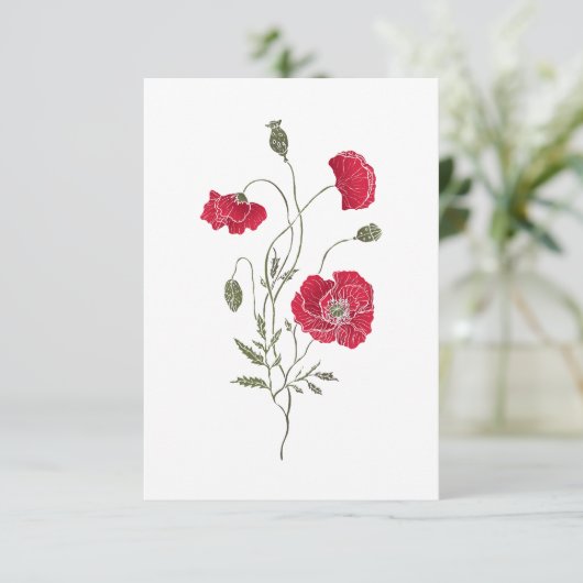 The Red Poppie Kaart (Staand voorkant)