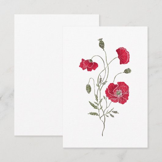 The Red Poppie Kaart (Voorkant / Achterkant)