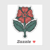 The Red Rose of Lancaster, Montreal flag, Canada Sticker (Vel)