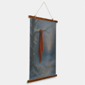 The Red Scarf – Bright Against the Stillness Hangend Wandkleed (Gebogen)