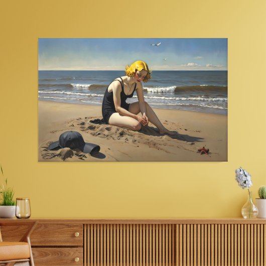 The Red Starfish (Signed Canvas Afdruk (Insitu (Woonkamer))