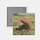The Red Sunshade, c.1860 Magneet (Voorkant / Achterkant)