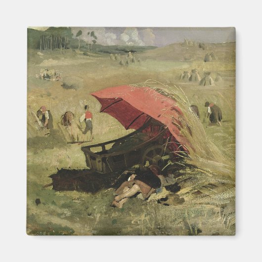 The Red Sunshade, c.1860 Magneet (Voorkant)