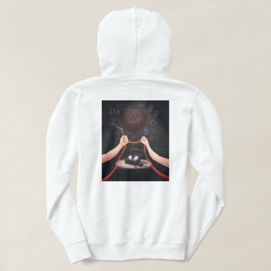 The Red Thread of Fate Aesthetic Hoodie (Design achterkant)