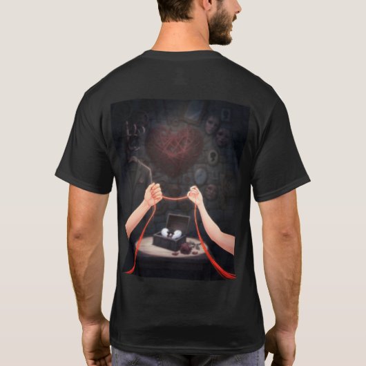The Red Thread of Fate Dark Aesthetic T-shirt (Achterkant)