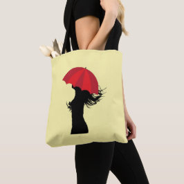 The Red Umbrella Tote Bag