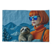 The Redhead and the sloth Kussensloop (Achterkant)