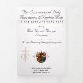 The Refined Catholic Pale Pink Wedding Drieluik Programma (Cover)