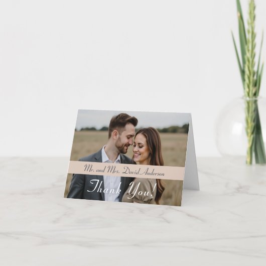 The Refined Catholic Wedding Folded Thank You Card Bedankkaart (Voorkant)