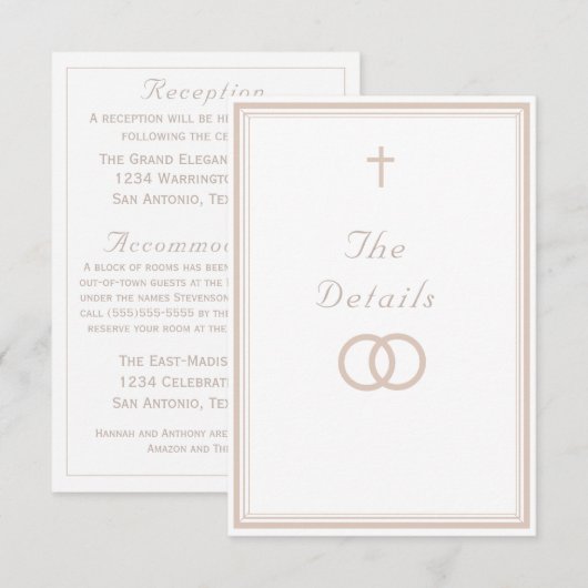 The Refined Catholic Wedding Informatiekaartje (Voorkant / Achterkant)