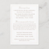 The Refined Catholic Wedding Informatiekaartje (Achterkant)