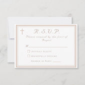 The Refined Catholic Wedding RSVP Kaartje (Voorkant)