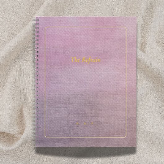 The Refrain | Personalized Mauve Poem Notebook Notitieboek