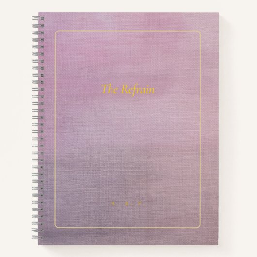 The Refrain | Personalized Mauve Poem Notebook Notitieboek (Voorkant)