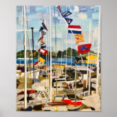 "The Regatta" in snijpapier Poster (Voorkant)