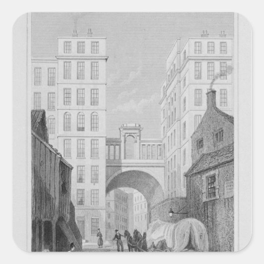 The Regent Bridge, Edinburgh Vierkante Sticker (Voorkant)