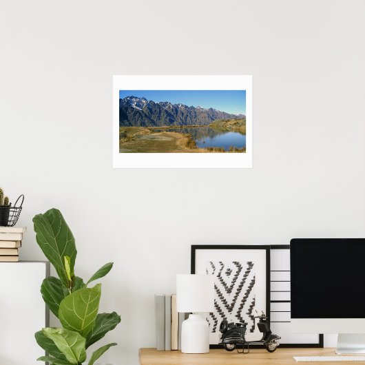 The Remarkables, Queenstown, New Zealand Poster (Thuiskantoor)