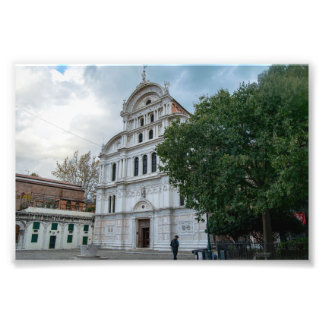 The Renaissance Facade of San Zaccaria Church Foto Afdruk