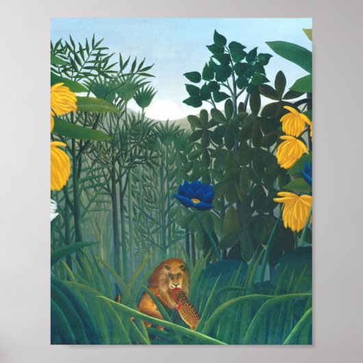 The Repast Of The Lion 1907 By Henri Rousseau Poster (Voorkant)