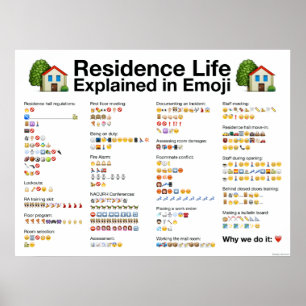 The Residence Life Explaast in Emoji Poster