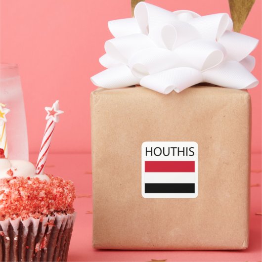 The Resistance: The Houthis Vierkante Sticker (Feest)