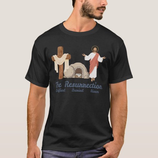 The resurrection easter Christian   T-shirt (Voorkant)