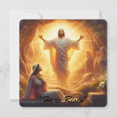 The Resurrection Light: Jesus Christ Rises Feestdagenkaart (Voorkant)