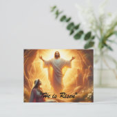 The Resurrection Light: Jesus Christ Rises Feestdagenkaart (Staand voorkant)