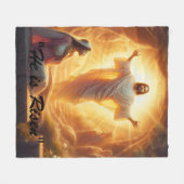 The Resurrection Light: Jesus Christ Rises Fleece Deken (Voorkant (Horizontaal))