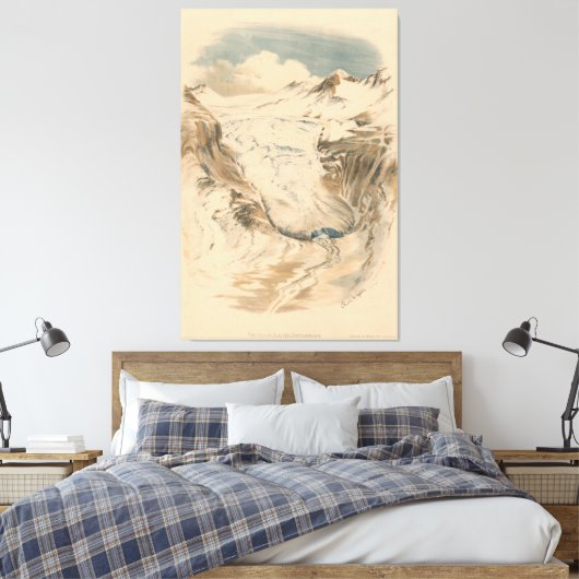 The Rhone Glacier. Switzerland Canvas Afdruk (Insitu (Slaapkamer))