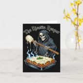 The Ricotta Reaper Funny Italian Halloween Lasagna Kaart (Gele Bloem)