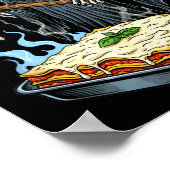 The Ricotta Reaper Funny Italian Halloween Lasagna Poster (Hoek)
