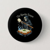 The Ricotta Reaper Funny Italian Halloween Lasagna Ronde Button 5,7 Cm (Voorkant)