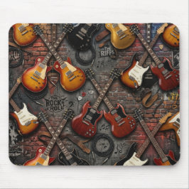 The Riffs: Vintage Elektrische Gitaar Muismat