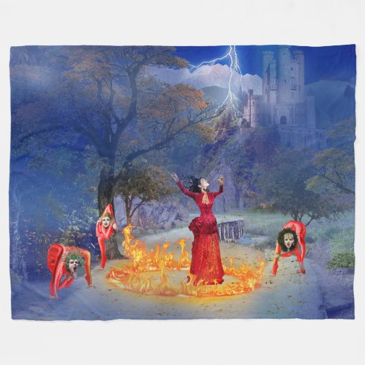 The Ring of Fire Fleece Deken (Voorkant (Horizontaal))