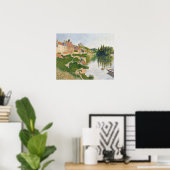 The River Bank, Petit-Andely, 1886 Poster (Thuiskantoor)