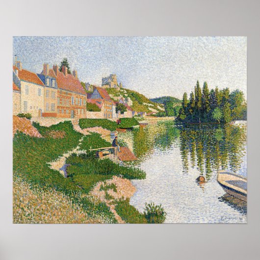 The River Bank, Petit-Andely, 1886 Poster (Voorkant)