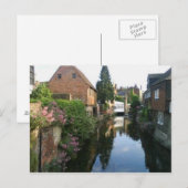 The River Stour at Canterbury ducking stool side Briefkaart (Voorkant / Achterkant)
