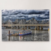 The River Thames London under a Cloudy Sky Legpuzzel (Horizontaal)