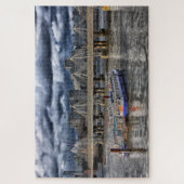 The River Thames London under a Cloudy Sky Legpuzzel (Verticaal)