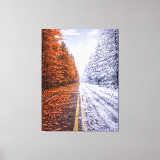 The Road Between Seasons – Time and Choice  Canvas Afdruk (Voorkant)